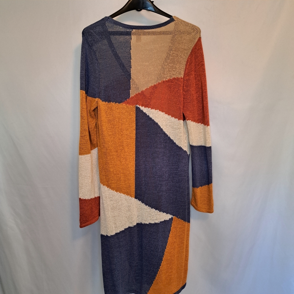 Chico's Multicolor Patchwork Long Cardigan Size 1… - image 4